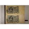 Image 2 : 2-1910 RUSSIA 100 RUBLE BILLS, 1 MISSING SMALL