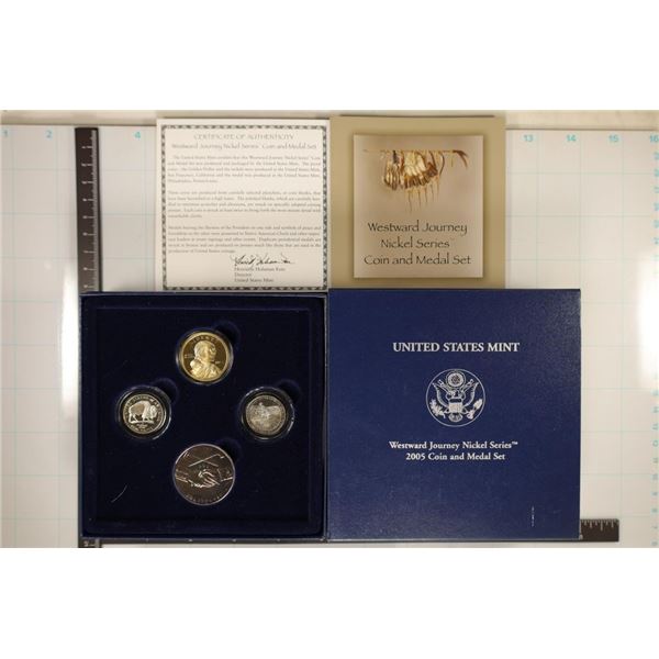 2005 WESTWARD JOURNEY NICKEL COIN & MEDAL SET