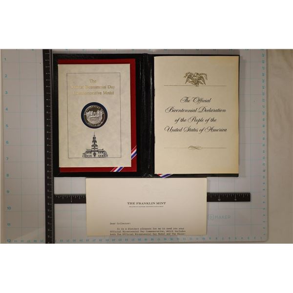 1976 BICENTENNIAL PF STERLING SILVER MEDAL IN