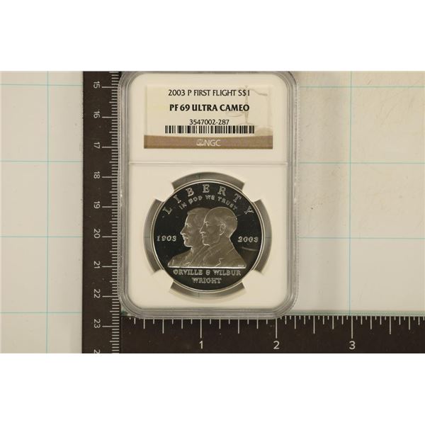 2003-P FIRST FLIGHT SILVER DOLLAR NGC PF69 ULTRA