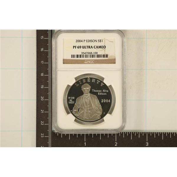 2004-P EDISON PF SILVER DOLLAR NGC PF69 ULTRA CAM