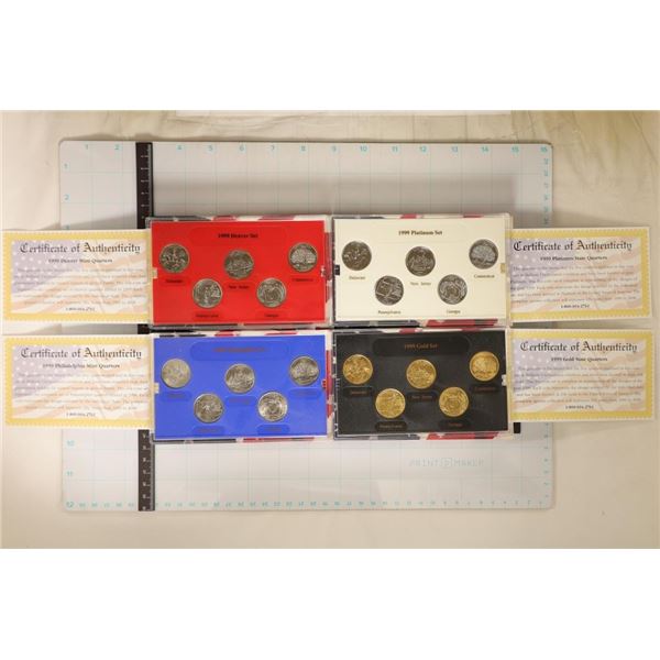 4-1999 US 50 STATE QUARTERS PROOF SETS IN BOXES