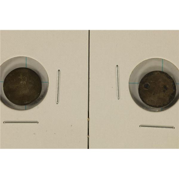 2 NO DATE US THREE CENT PIECES (SILVER) ONE