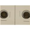 Image 1 : 2 NO DATE US THREE CENT PIECES (SILVER) ONE