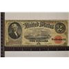 Image 1 : 1917 US LARGE SIZE $2 RED SEAL HORSEBLANKET BILL