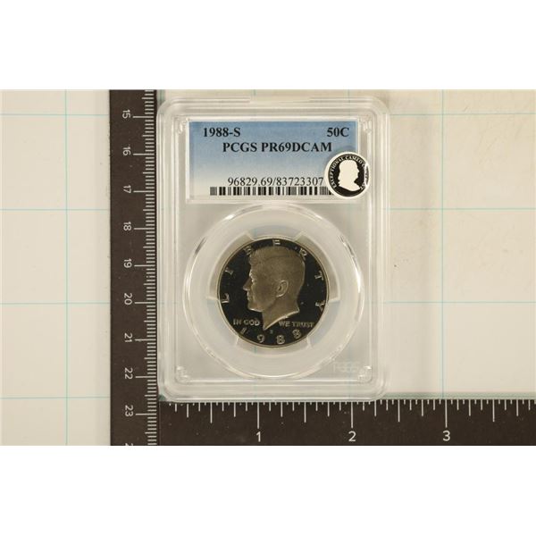 1988-S KENNEDY HALF DOLLAR PCGS PR69 DCAM