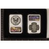 Image 2 : 2 NGC CERTIFIED SILVER COINS PRIDE OF TWO NATIONS