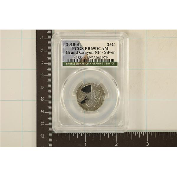 2010-S GRAND CANYON N.P. SILVER QUARTER PCGS PR69
