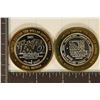 Image 2 : 2 CASINO $10 SILVER TOKENES: RENO TAHOE