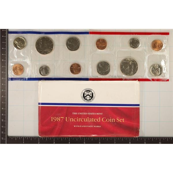 1987 US MINT SET (UNC) P/D (WITH ENVELOPE)