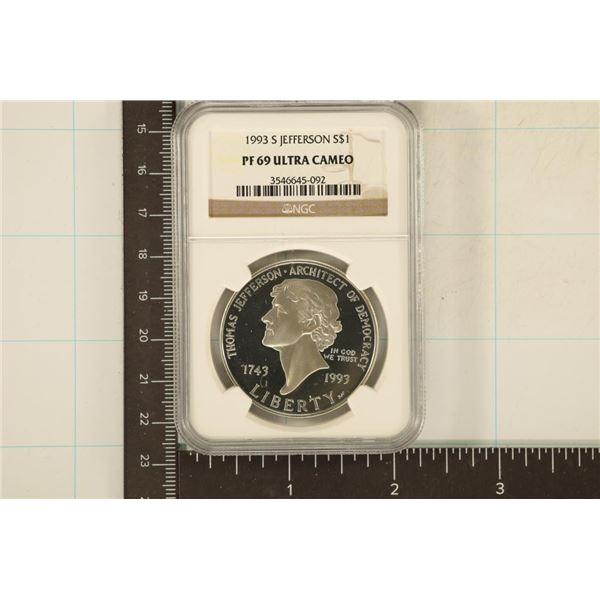1993-S JEFFERSON US SILVER DOLLAR NGC PF69 ULTRA