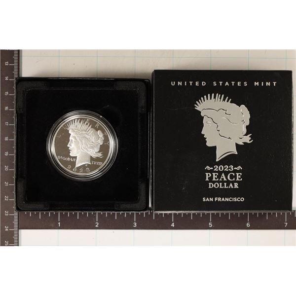 2023-S PROOF PEACE SILVER DOLLAR WITH CERTIFICATE