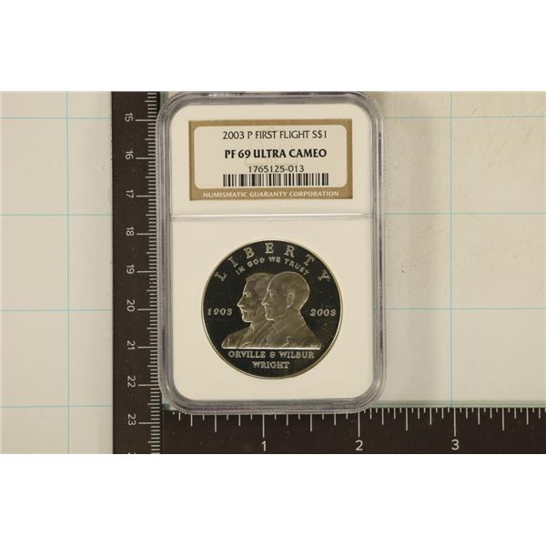 2003-P FIRST FLIGHT US SILVER DOLLAR NGC PF69