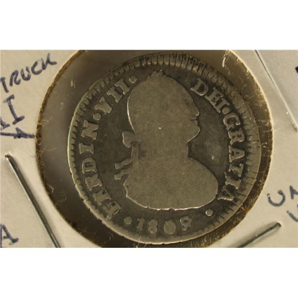 1809 / 8 CHILI SILVER 1 REAL RESTAMPED NAME