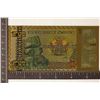 Image 2 : GOLD FOIL ZIMBABWE 1 QUADRINGENTILLION BILL WITH