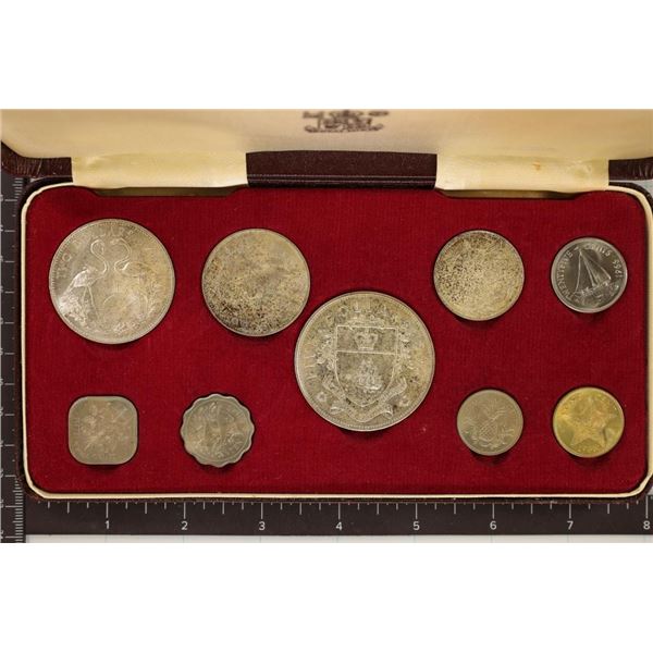 1966 BAHAMAS 9 COIN SILVER UNC SET 2.873 OZ. ASW