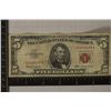 Image 1 : 1963 US $5 RED SEAL STAR NOTE