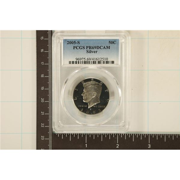 2005-S SILVER KENNEDY HALF DOLLAR PCGS PR69 DCAM