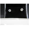 Image 1 : Diamond Earrings 1.04 ct with 14K White Gold Setting