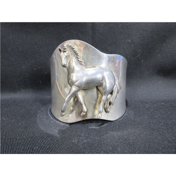 Sterling Silver Custom Made Bracelet with Horse Figure