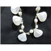 Image 2 : Pearl and Mother of Pearl Shells Necklace with Sterling Clasp