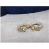 Image 3 : Pave Diamond Hoop Earrings 10K Gold with 356 Diamonds
