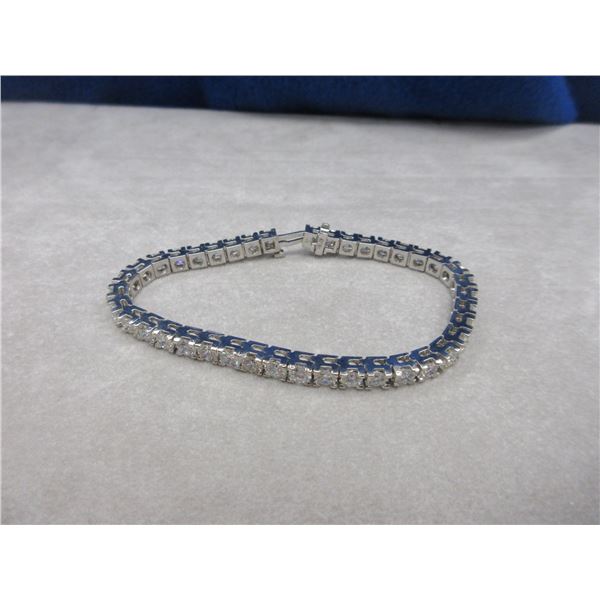 Diamond Tennis Bracelet 14K White Gold with 40 Diamonds
