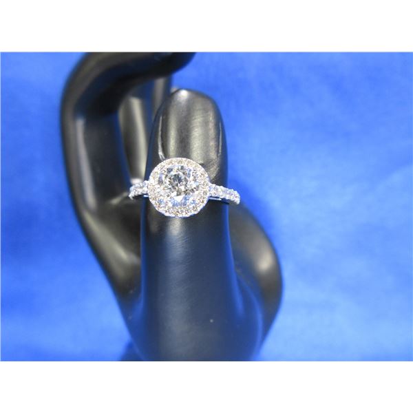 Diamond Halo Engagement Ring 1.00 ct. Canadian Diamond