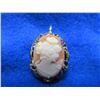 Image 1 : Cameo Brooch or Pendant with 14K Gold Mount