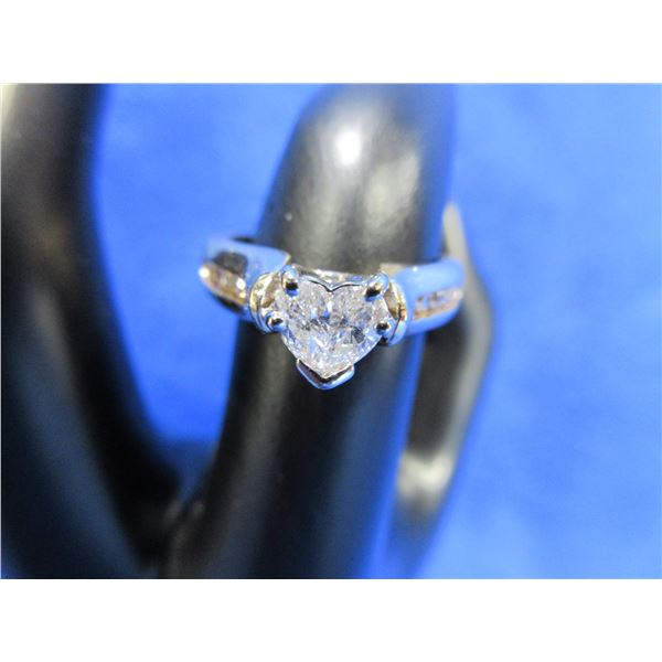 Heart Shaped Diamond 14K Gold Engagement Ring