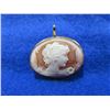 Image 1 : Cameo Brooch or Pendant with 14K Gold Mount