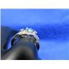 Image 3 : Lady's Sterling (.925) Silver Ring with Blue Stone & Crystals