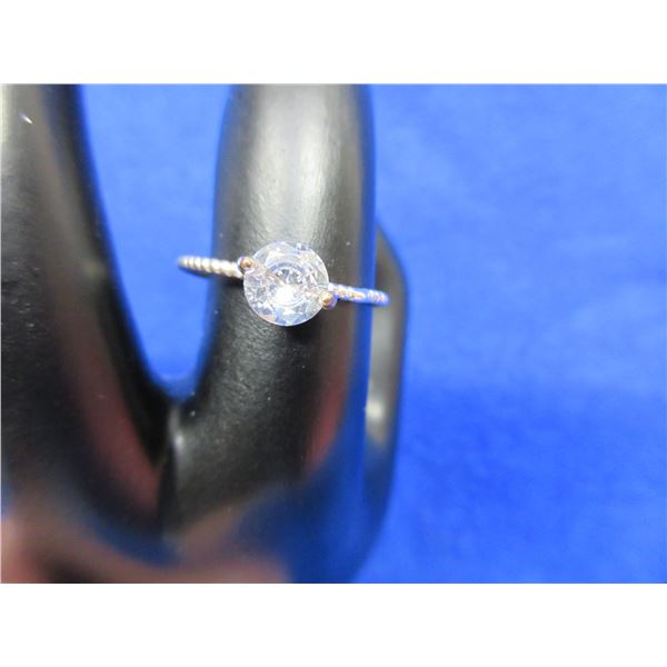 Ring with Light Blue Stone - No Markings - Size 7 1/4