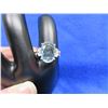 Image 1 : Ring with Light Blue Stone & Crystals - No Markings - Size 9 3/4
