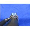 Image 3 : Ring with Light Blue Stone & Crystals - No Markings - Size 9 3/4