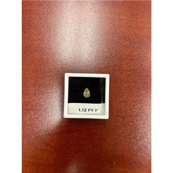 1.12ct. Pear Shaped Fancy Yellow Diamond - for Custom Jewelry