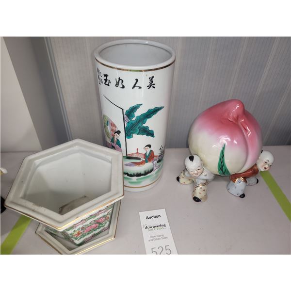 Planter, Vase, Chinese Lucky Fortune Decor A