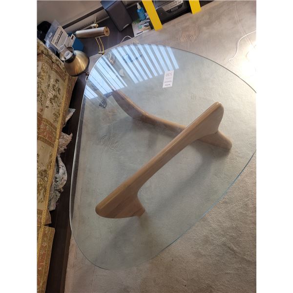 Glass & Wood Coffee Table A