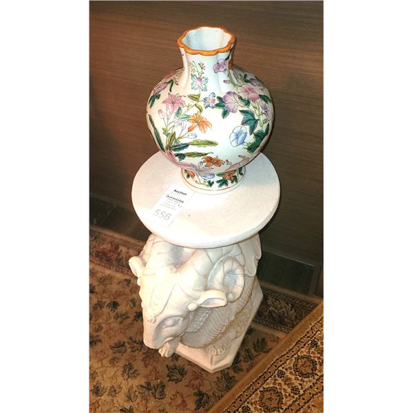 Chinese Goat Table  & Vase A