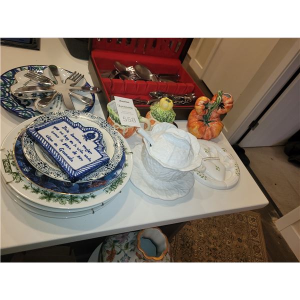 Decorative plates, Cutlery, More A