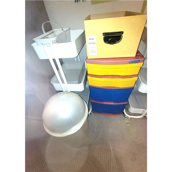 Rolling Cart and Storage A