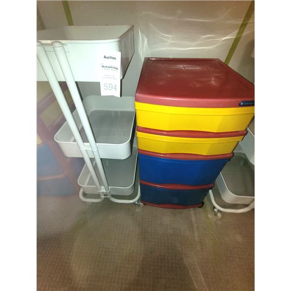 Rolling Cart and Storage A