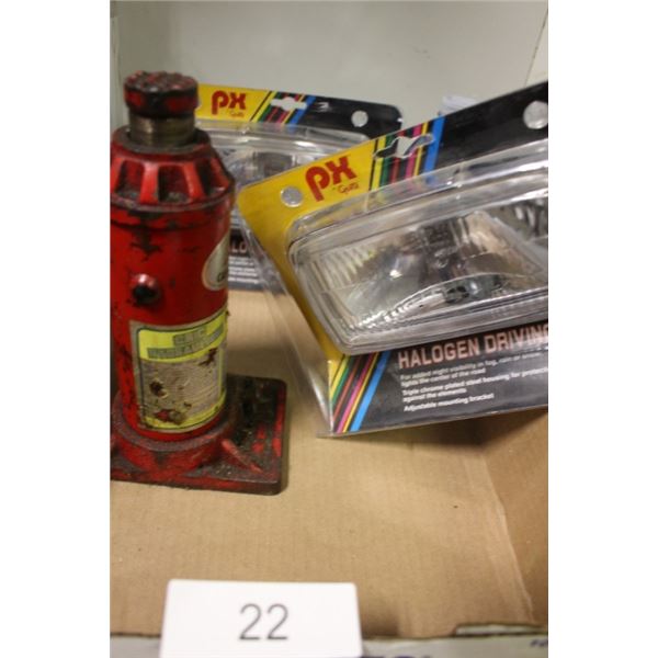 Hydraulic Jack and Haloged Driving Lights
