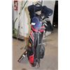 Image 1 : Right handed golf clubs in bag with cleaning kit