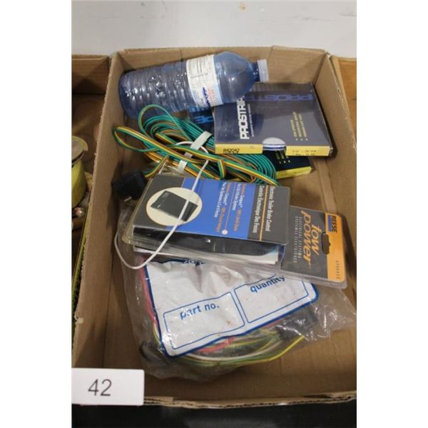 Box of assorted trailer cables