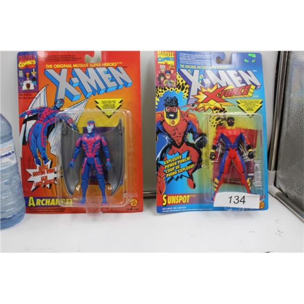 X-men Archangel and Sunspot figurines