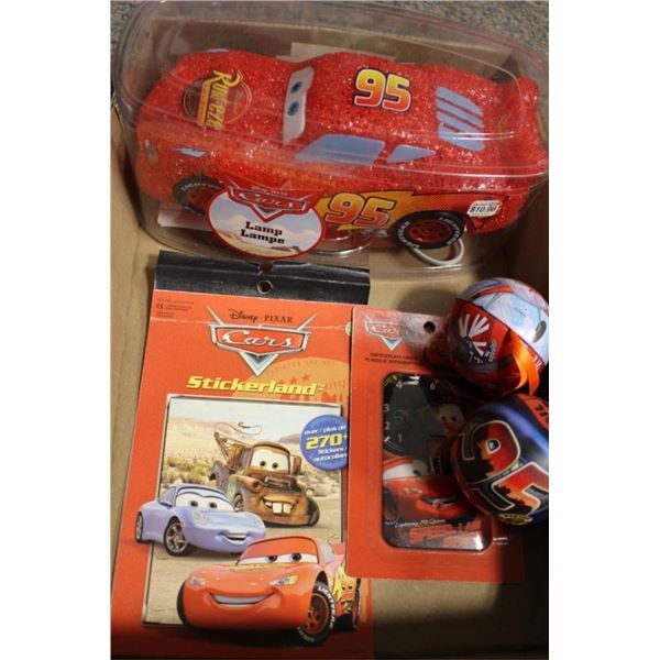 Cars stickerland book, Lamp blanket etc