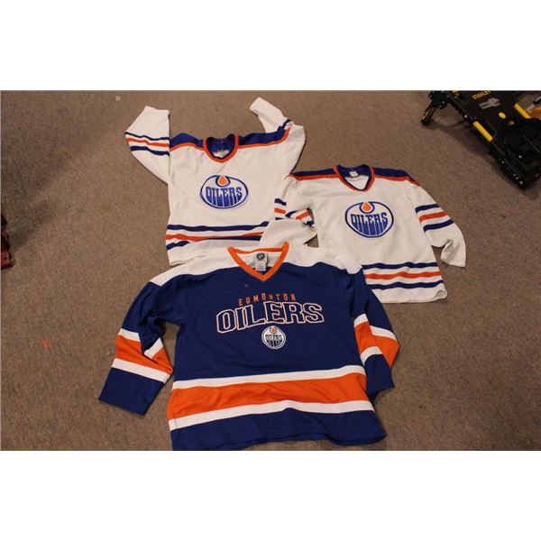 Assorted sizes Oilers jerseys