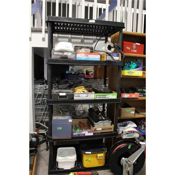 Plastic shelf contents not included