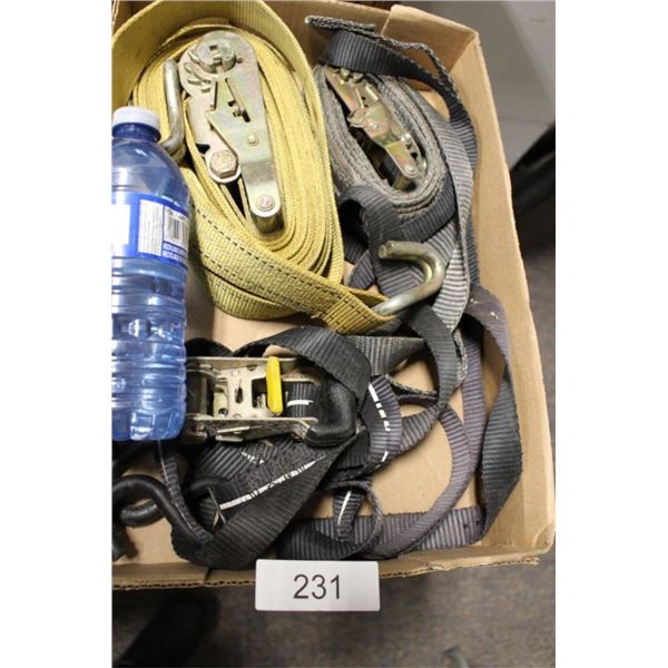 Assorted ratchet straps